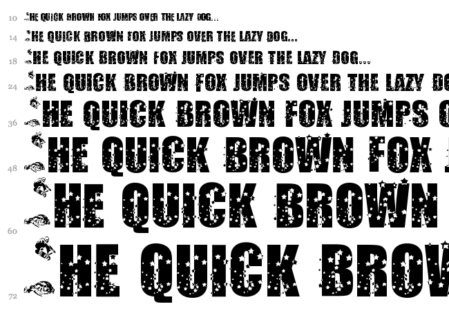 Skate or Die font waterfall